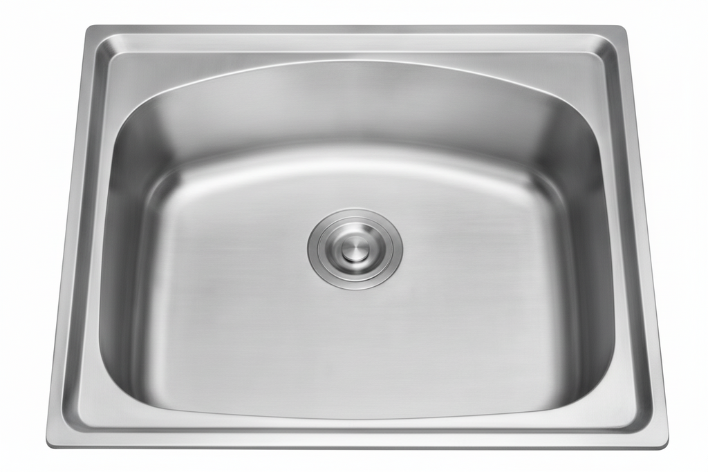 GLORY GL5040 500mm Stainless Steel Kitchen Sink Top-Mount Single Bowl Matt Sinki Dapur
