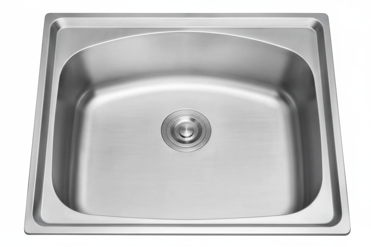 GLORY GL5040 500mm Stainless Steel Kitchen Sink Top-Mount Single Bowl Matt Sinki Dapur