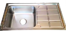 GLORY GL8245 825mm Stainless Steel Kitchen Sink Top-Mount Single Bowl Matt Sinki Dapur
