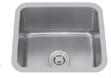 GLORY GL5040-R50 450mm Stainless Steel Kitchen Sink Top-Mount Single Bowl Matt Sinki Dapur