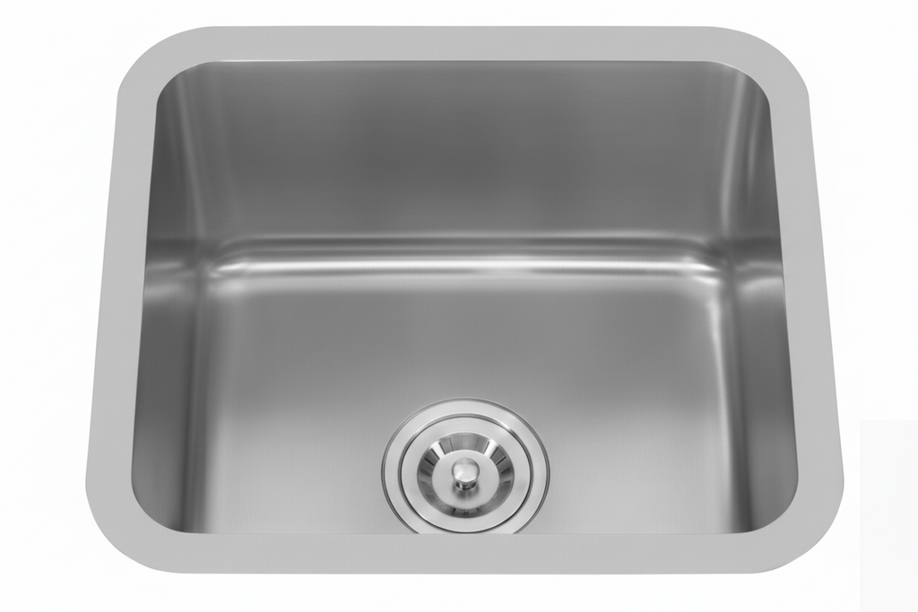 GLORY GL5040-R50 450mm Stainless Steel Kitchen Sink Top-Mount Single Bowl Matt Sinki Dapur