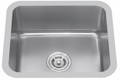 GLORY GL4944-R50 490mm Stainless Steel Kitchen Sink Top-Mount Single Bowl Matt Sinki Dapur