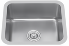 GLORY GL4944-R50 490mm Stainless Steel Kitchen Sink Top-Mount Single Bowl Matt Sinki Dapur