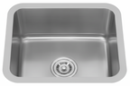 GLORY GL5045-R50 500mm Stainless Steel Kitchen Sink Top-Mount Single Bowl Matt Sinki Dapur
