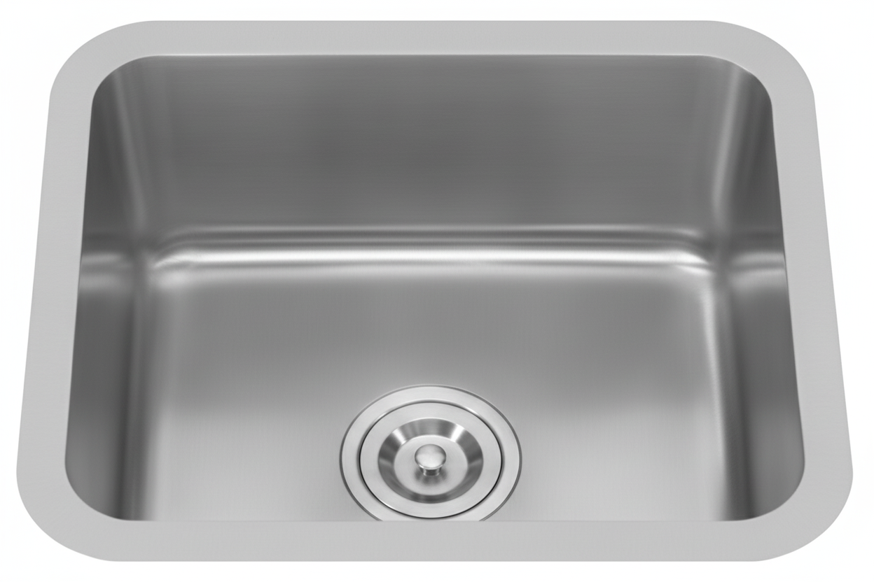 GLORY GL5045-R50 500mm Stainless Steel Kitchen Sink Top-Mount Single Bowl Matt Sinki Dapur