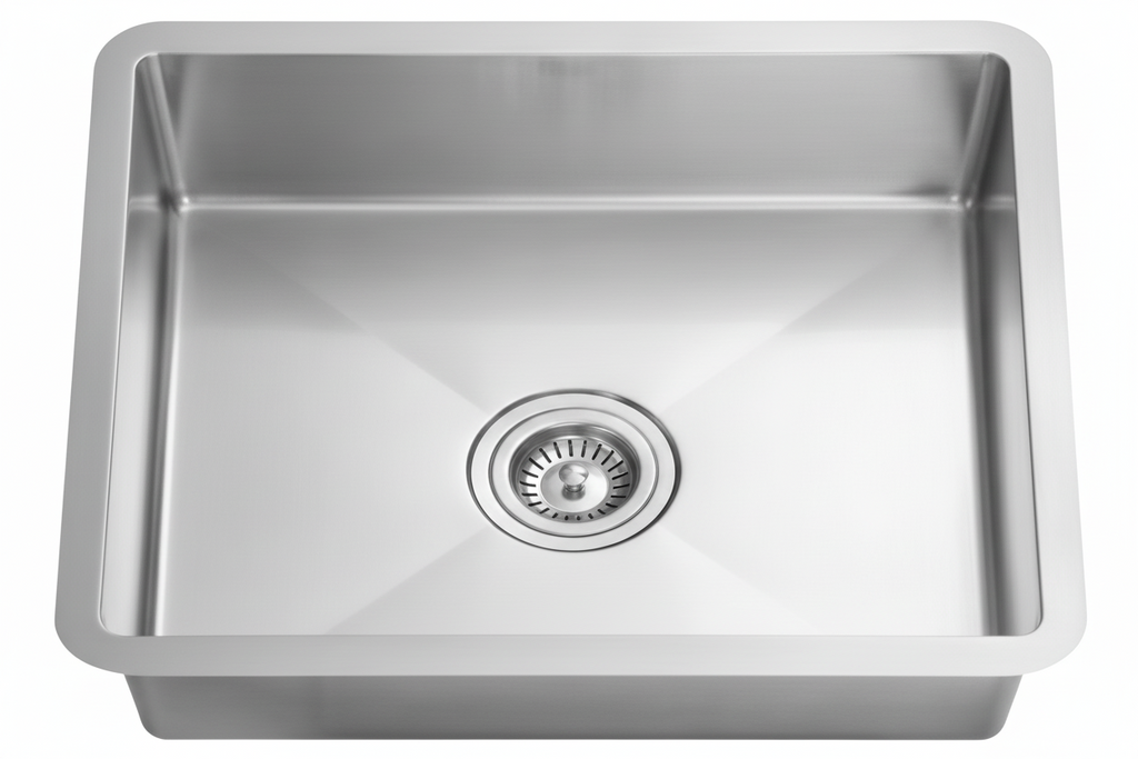 GLORY GL4541-R20 450mm Stainless Steel Kitchen Sink Top-Mount Single Bowl Matt Sinki Dapur
