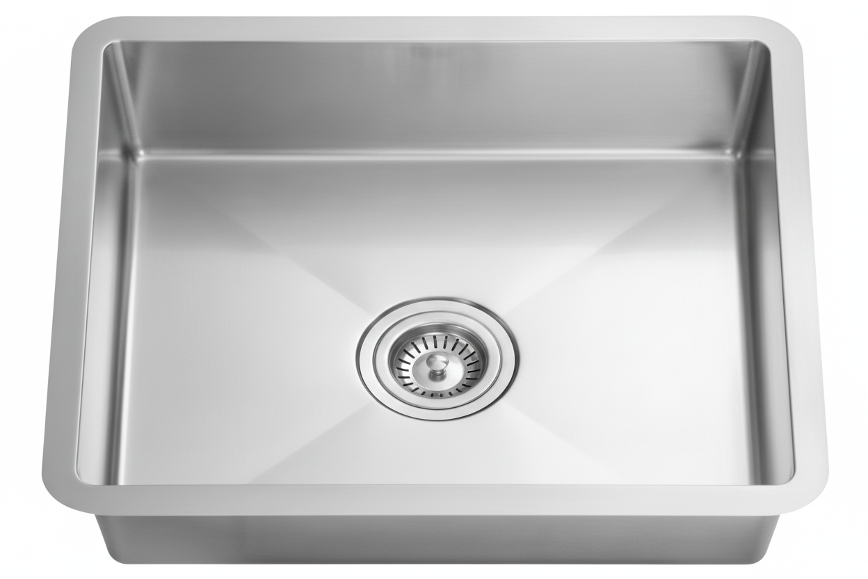 GLORY GL4541-R20 450mm Stainless Steel Kitchen Sink Top-Mount Single Bowl Matt Sinki Dapur
