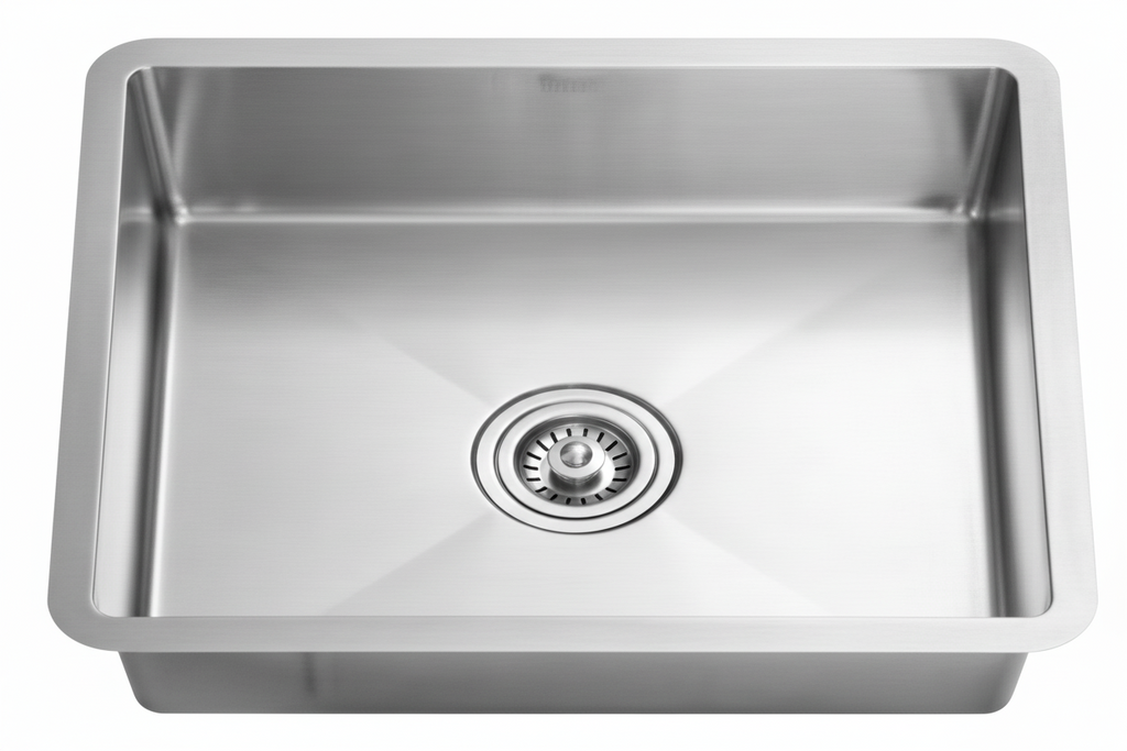 GLORY GL5545-R20 450mm Stainless Steel Kitchen Sink Top-Mount Single Bowl Matt Sinki Dapur