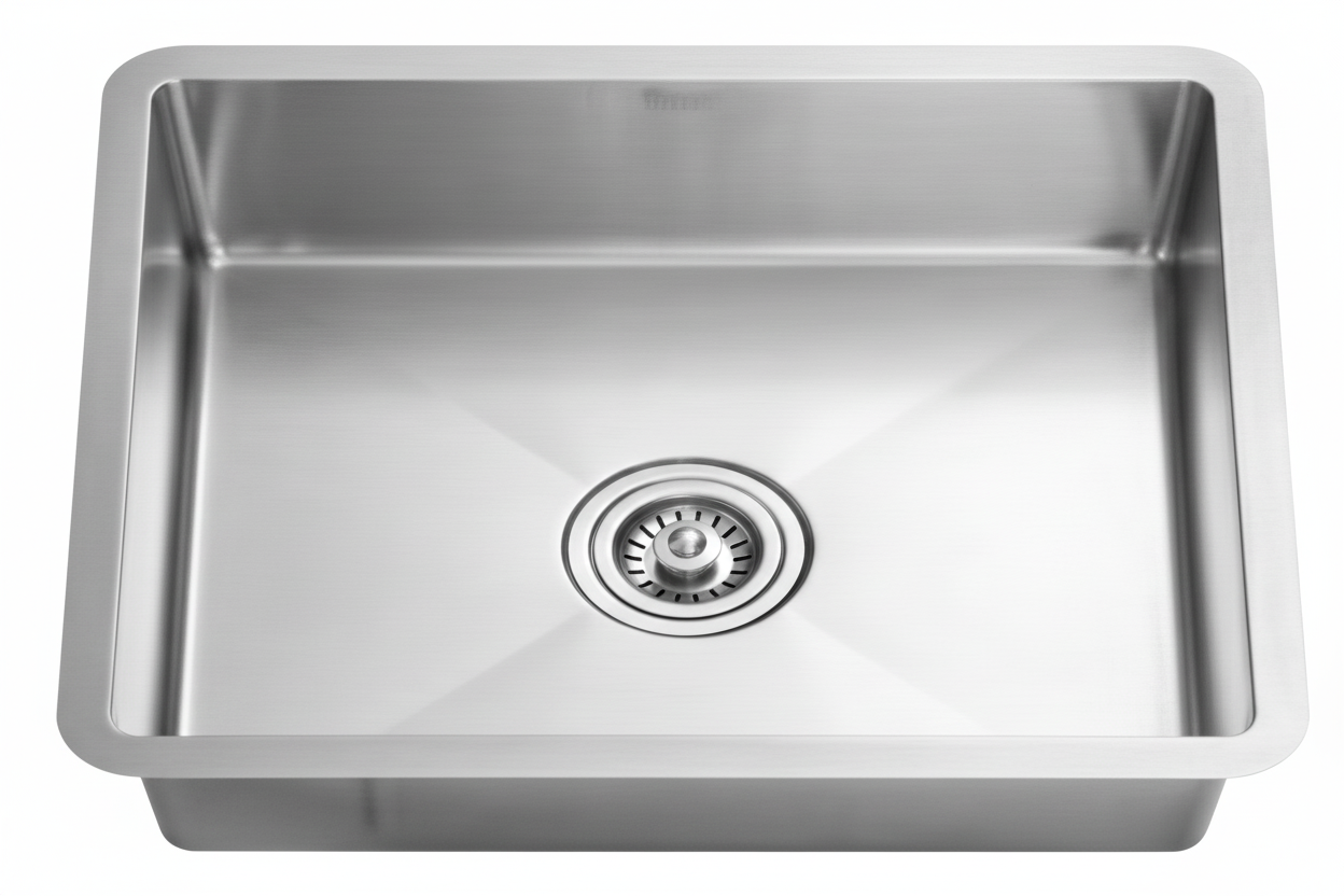 GLORY GL5545-R20 450mm Stainless Steel Kitchen Sink Top-Mount Single Bowl Matt Sinki Dapur
