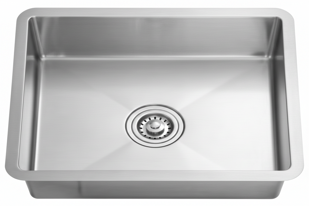 GLORY GL6146-R20 610mm Stainless Steel Kitchen Sink Top-Mount Single Bowl Matt Sinki Dapur