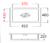 GLORY GL6146-R20 610mm Stainless Steel Kitchen Sink Top-Mount Single Bowl Matt Sinki Dapur