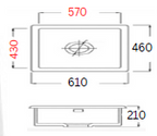 GLORY GL6146-R20 610mm Stainless Steel Kitchen Sink Top-Mount Single Bowl Matt Sinki Dapur