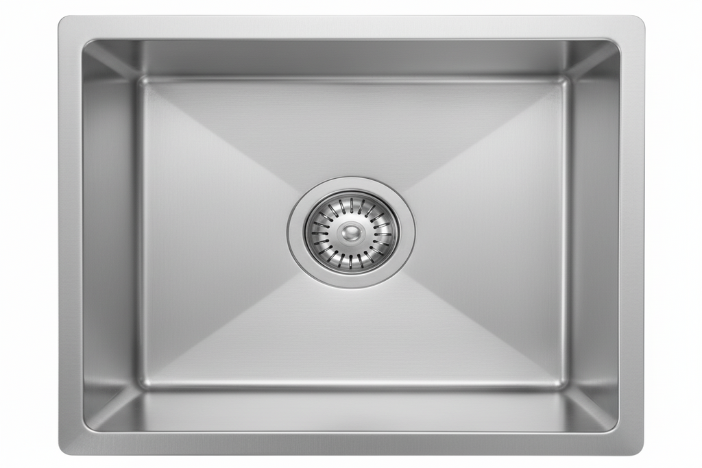 GLORY GL6045 600mm Stainless Steel 304 Kitchen Sink Undermount Single Bowl Matt Sinki Dapur