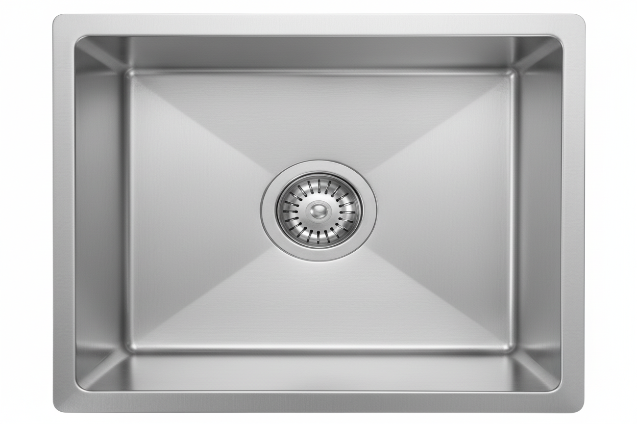 GLORY GL6045 600mm Stainless Steel 304 Kitchen Sink Undermount Single Bowl Matt Sinki Dapur