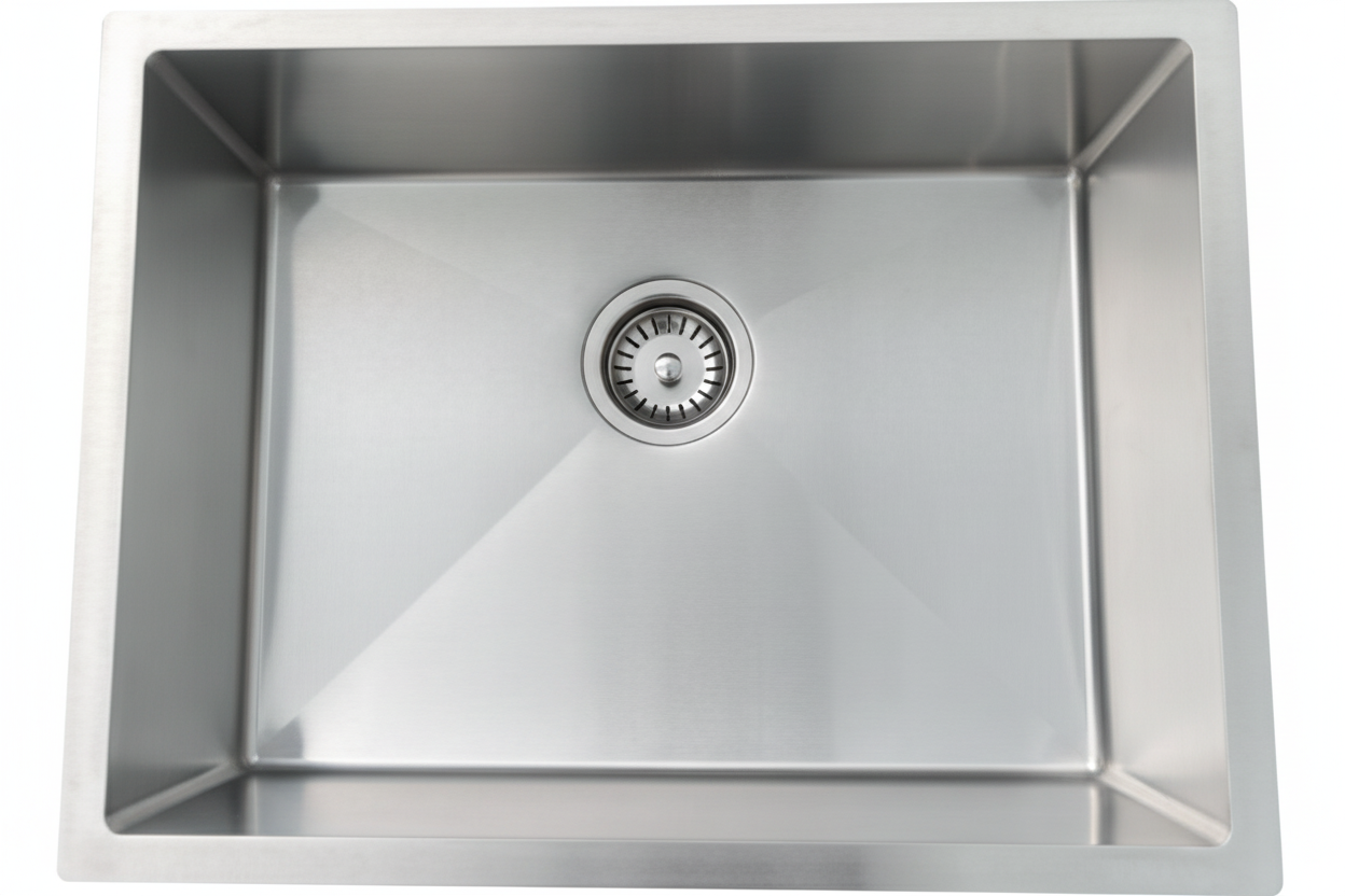 GLORY GL6046 600mm Stainless Steel 304 Kitchen Sink Undermount Single Bowl Matt Sinki Dapur