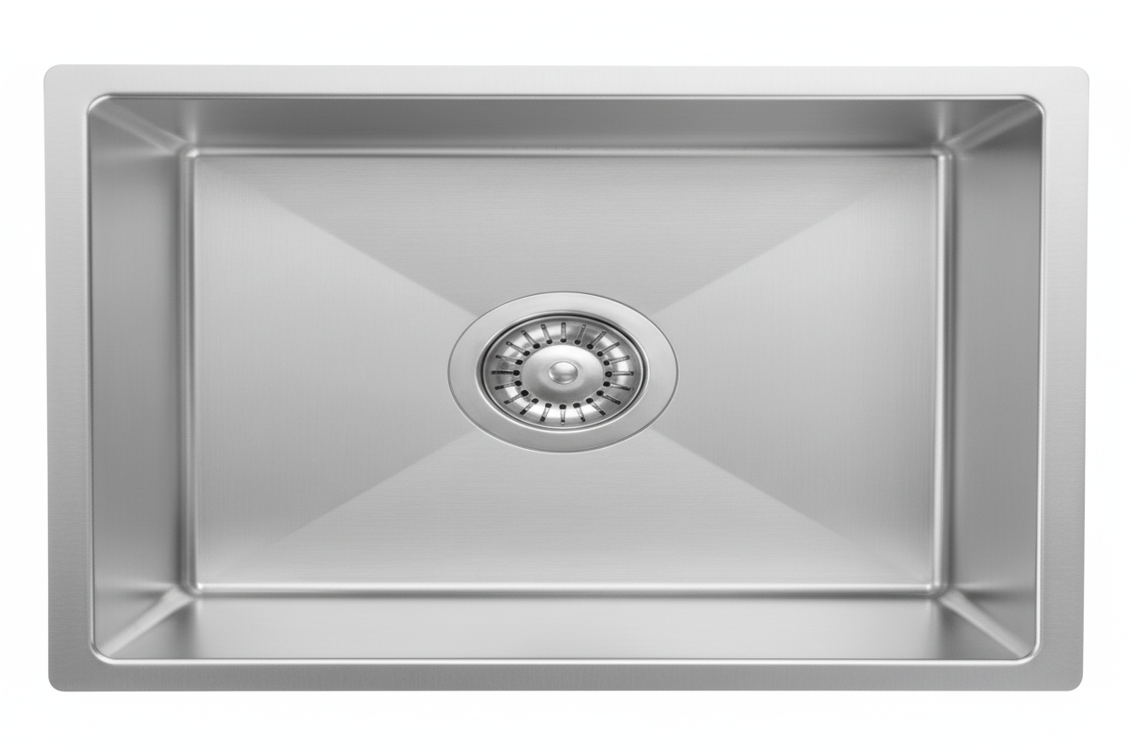 GLORY GL7645 760mm Stainless Steel 304 Kitchen Sink Undermount Single Bowl Matt Sinki Dapur