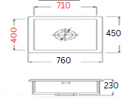 GLORY GL7645 760mm Stainless Steel 304 Kitchen Sink Undermount Single Bowl Matt Sinki Dapur