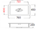 GLORY GL7645 760mm Stainless Steel 304 Kitchen Sink Undermount Single Bowl Matt Sinki Dapur