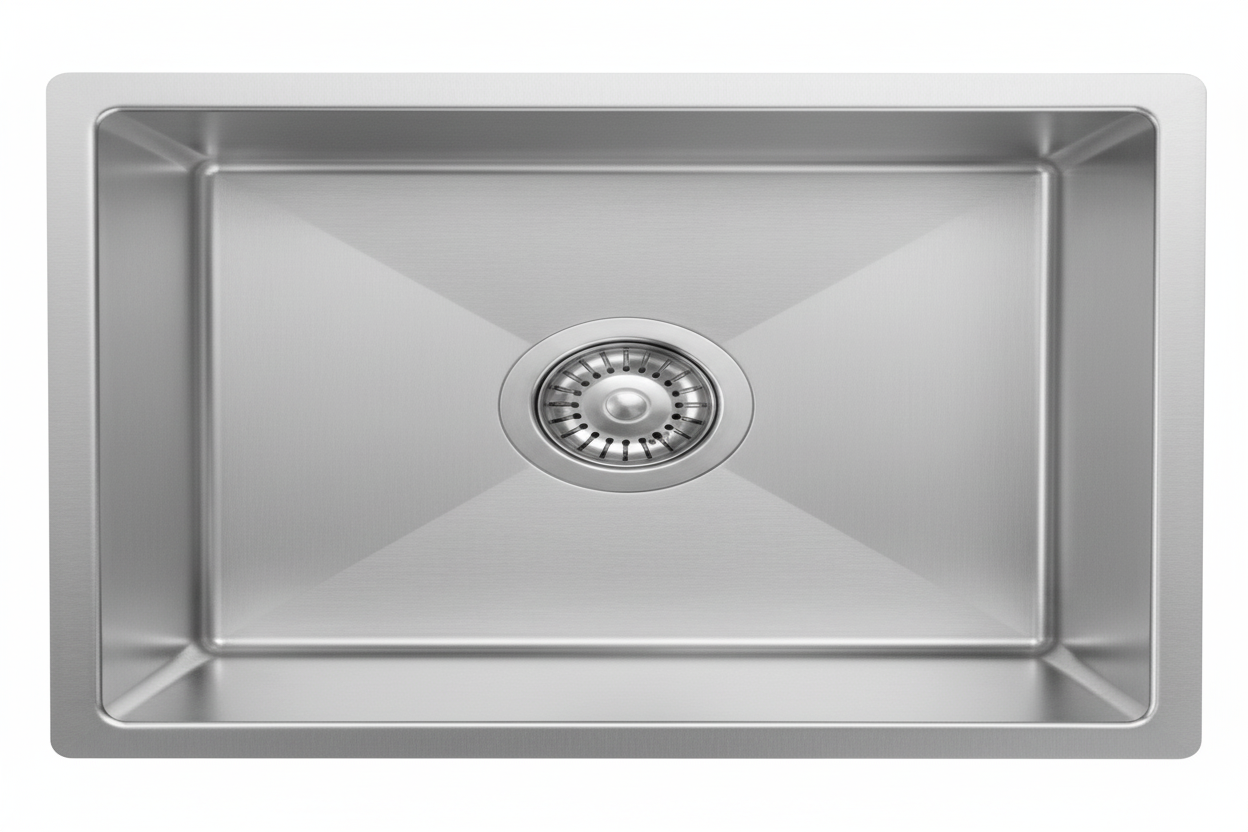GLORY GL8045 800mm Stainless Steel 304 Kitchen Sink Undermount Single Bowl Matt Sinki Dapur