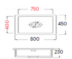 GLORY GL8045 800mm Stainless Steel 304 Kitchen Sink Undermount Single Bowl Matt Sinki Dapur