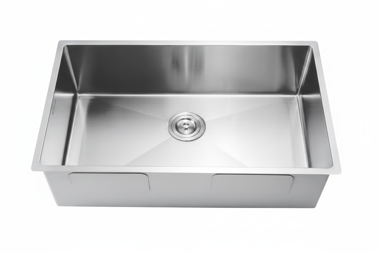 GLORY GL10045 1000mm Stainless Steel 304 Kitchen Sink Undermount Single Bowl Matt Sinki Dapur