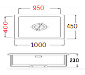 GLORY GL10045 1000mm Stainless Steel 304 Kitchen Sink Undermount Single Bowl Matt Sinki Dapur