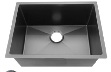 GLORY GL5545-BL 550mm Stainless Steel 201 Kitchen Sink Undermount Single Bowl Matt Sinki Dapur