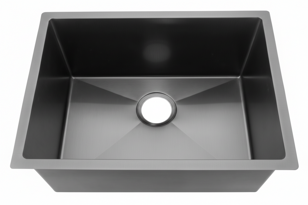 GLORY GL5545-BL 550mm Stainless Steel 201 Kitchen Sink Undermount Single Bowl Matt Sinki Dapur