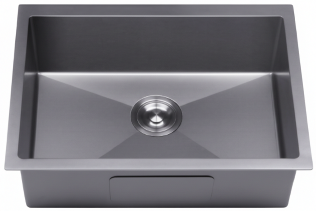GLORY GL6845-BL 680mm Stainless Steel 201 Kitchen Sink Undermount Single Bowl Matt Sinki Dapur