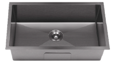 GLORY GL7545-BL 750mm Stainless Steel 201 Kitchen Sink Undermount Single Bowl Matt Sinki Dapur