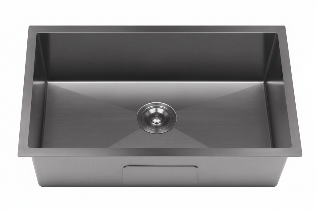 GLORY GL7545-BL 750mm Stainless Steel 201 Kitchen Sink Undermount Single Bowl Matt Sinki Dapur