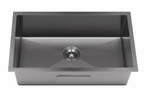GLORY GL7545-BL 750mm Stainless Steel 201 Kitchen Sink Undermount Single Bowl Matt Sinki Dapur