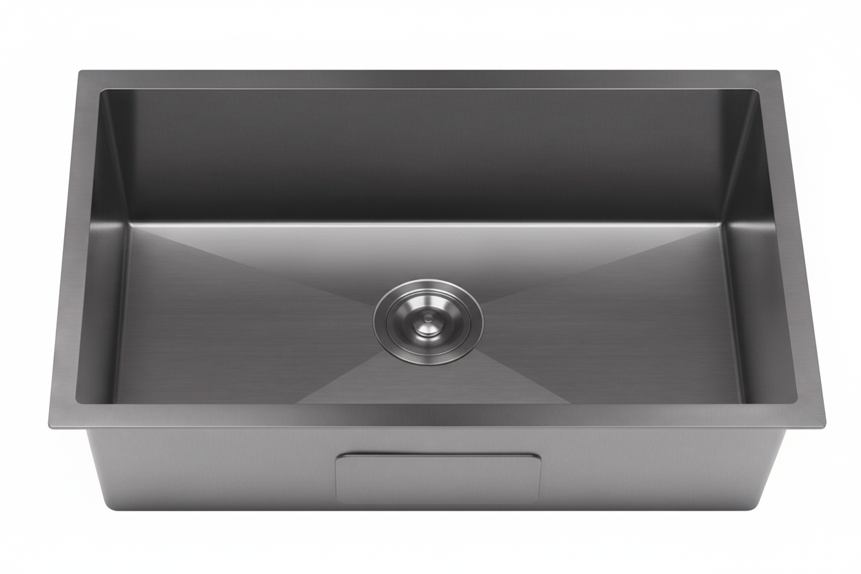 GLORY GL7545-BL 750mm Stainless Steel 201 Kitchen Sink Undermount Single Bowl Matt Sinki Dapur