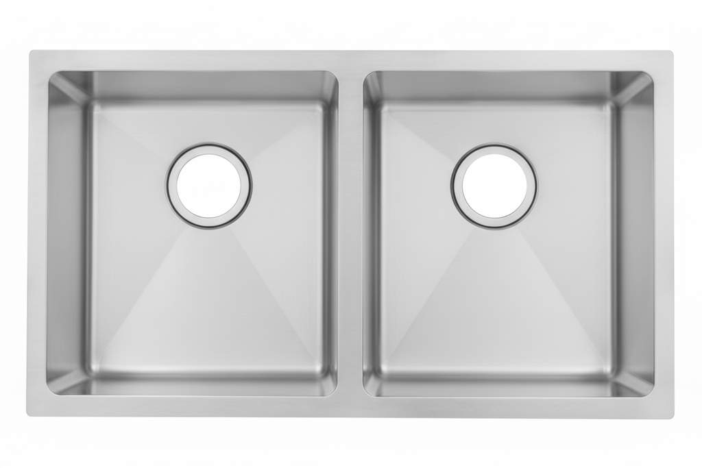 GLORY GL8646 860mm Stainless Steel 304 Kitchen Sink Undermount Double Bowl Matt Sinki Dapur