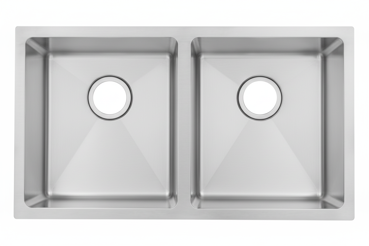 GLORY GL8646 860mm Stainless Steel 304 Kitchen Sink Undermount Double Bowl Matt Sinki Dapur