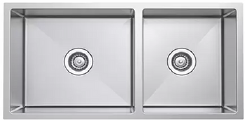 GLORY GL9045 900mm Stainless Steel 304 Kitchen Sink Undermount Double Bowl Matt Sinki Dapur