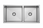 GLORY GL9045 900mm Stainless Steel 304 Kitchen Sink Undermount Double Bowl Matt Sinki Dapur