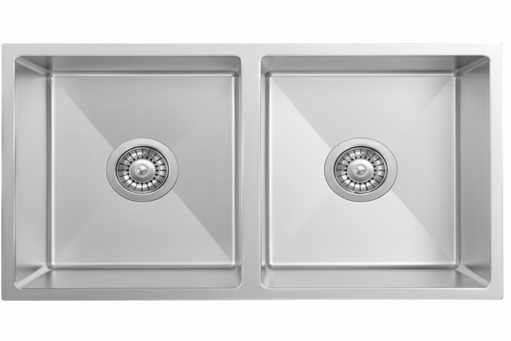 GLORY GL10045 1000mm Stainless Steel 304 Kitchen Sink Undermount Double Bowl Matt Sinki Dapur