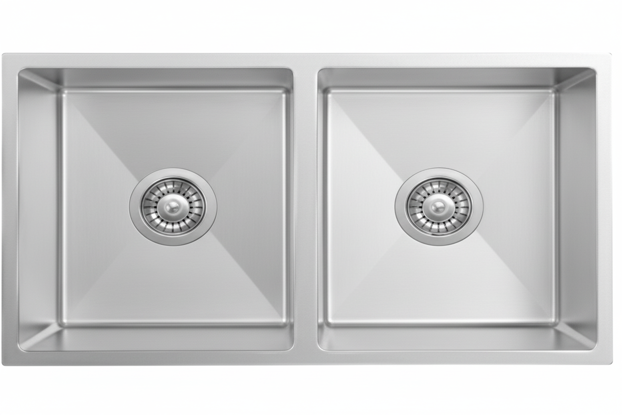 GLORY GL10045 1000mm Stainless Steel 304 Kitchen Sink Undermount Double Bowl Matt Sinki Dapur