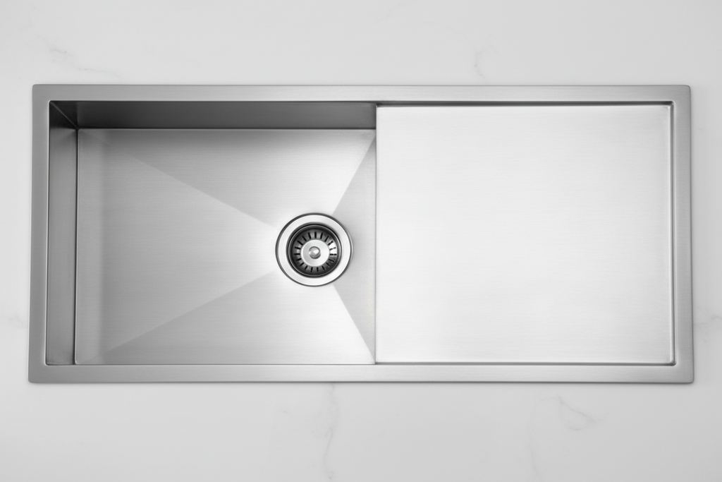 GLORY GL9846 1000mm Stainless Steel 304 Kitchen Sink Undermount Single Bowl Matt Sinki Dapur