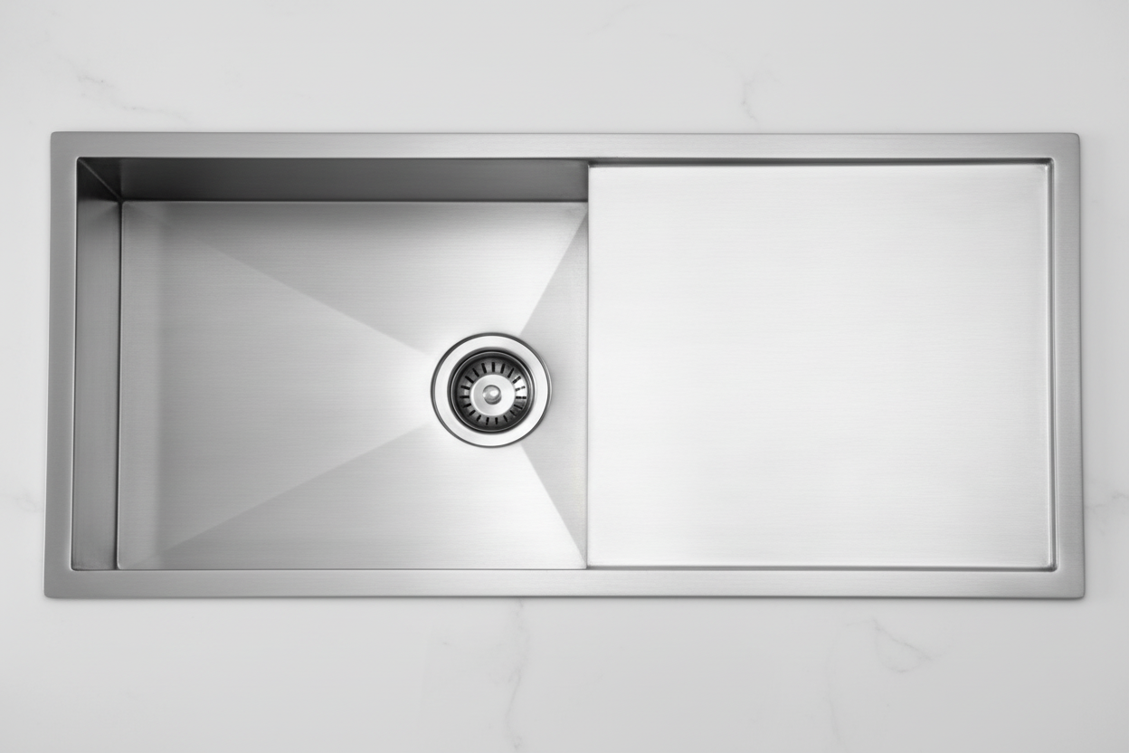 GLORY GL9846 1000mm Stainless Steel 304 Kitchen Sink Undermount Single Bowl Matt Sinki Dapur