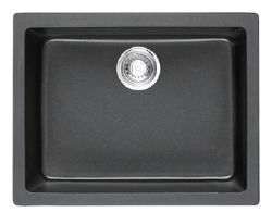 GLORY GL6147-B 610mm Granite Stone Kitchen Sink Top-Mount Single Bowl Matt Sinki Dapur