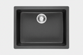 GLORY GL6147-B 610mm Granite Stone Kitchen Sink Top-Mount Single Bowl Matt Sinki Dapur