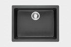 GLORY GL6147-B 610mm Granite Stone Kitchen Sink Top-Mount Single Bowl Matt Sinki Dapur