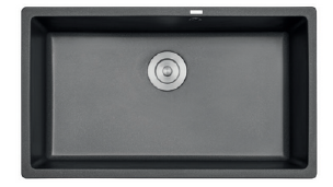 GLORY GL7945-B 790mm Granite Stone Kitchen Sink Top-Mount Single Bowl Matt Sinki Dapur