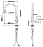 GLORY GLKT2021-B Kitchen Pull Out Mixer Tap