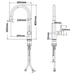 GLORY GLKT2021-Q Kitchen Pull Out Mixer Tap