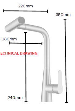 GLORY GLKT2025-Q Kitchen Pull Out Mixer Tap