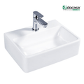DOCASA K237 400mm Ceramic Counter Top Wall Hung Basin Sinki Tandas Bilik Mandi For Bathroom, Dining Area, And Outdoor