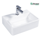 DOCASA K237 400mm Ceramic Counter Top Wall Hung Basin Sinki Tandas Bilik Mandi For Bathroom, Dining Area, And Outdoor